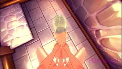 (ట్రాప్) ఎల్విష్ పనిమనిషి మీ ముఖాన్ని కడగడంలో మీకు సహాయం చేస్తుంది.